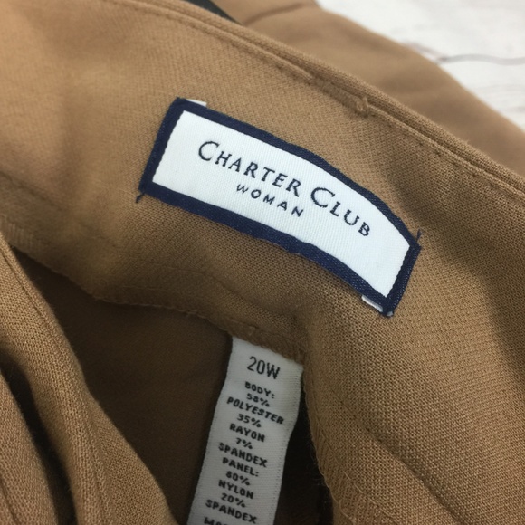 Charter Club Belted Tummy-Control Trousers Pants - Picture 8 of 8